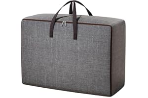 Rectangular Oxford Fabric Storage Bag for Clothes and Quilts, Water Resistant Laundry Organizer Box for Bedding Towels, Folda