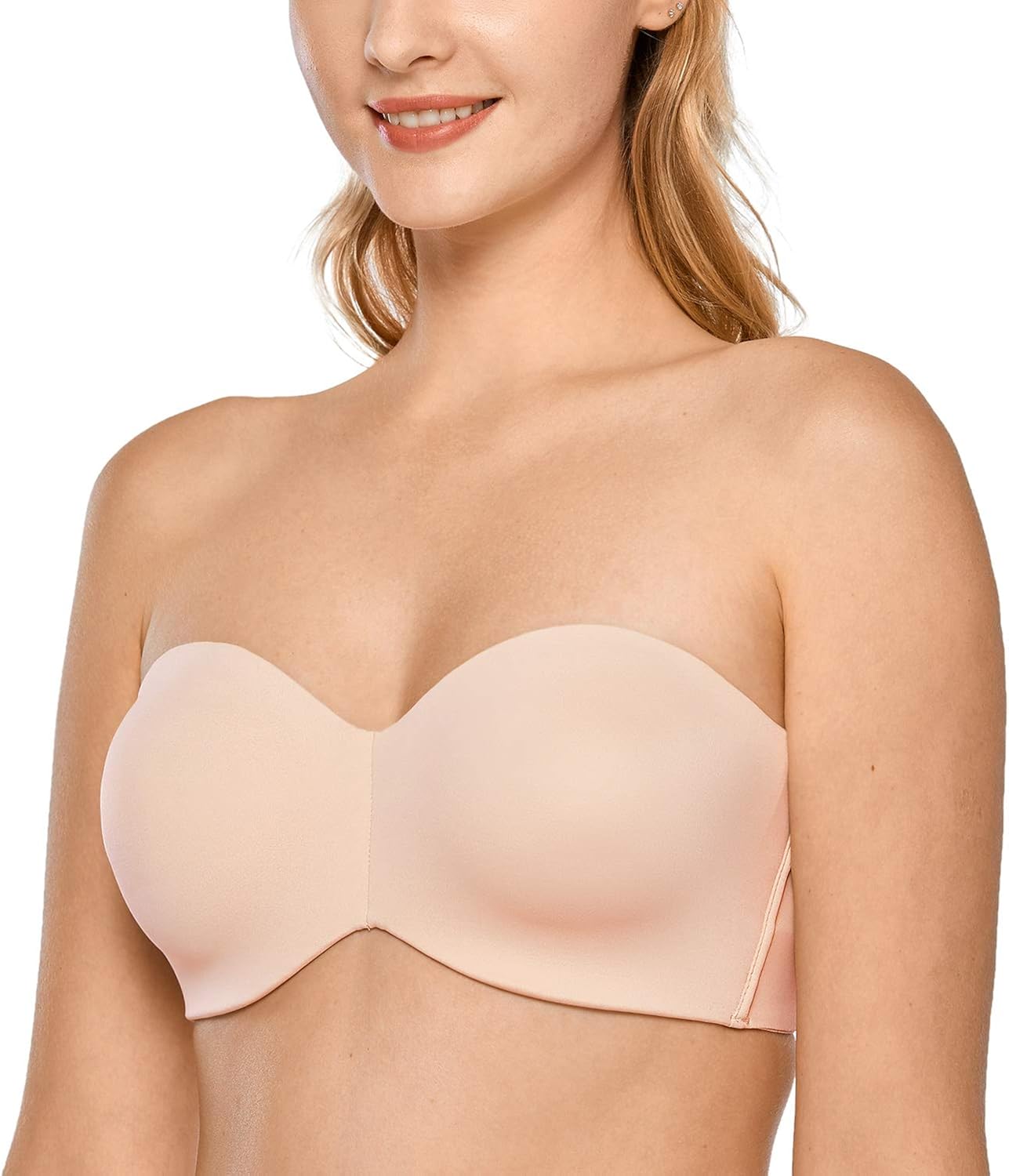 DELIMIRA Women's Non-Padded Underwire Minimizer Support Strapless Bra for Large Bust at  Women’s Clothing store