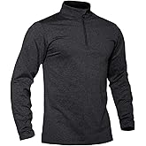 TACVASEN Men's Quarter Zip Pullover Long Sleeve Golf Sweatshirts 1/4 Zip Sweaters Winter Fleece Lined Thermal Shirt
