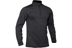 TACVASEN Men's Quarter Zip Pullover Long Sleeve Golf Sweatshirts 1/4 Zip Sweaters Winter Fleece Lined Thermal Shirt
