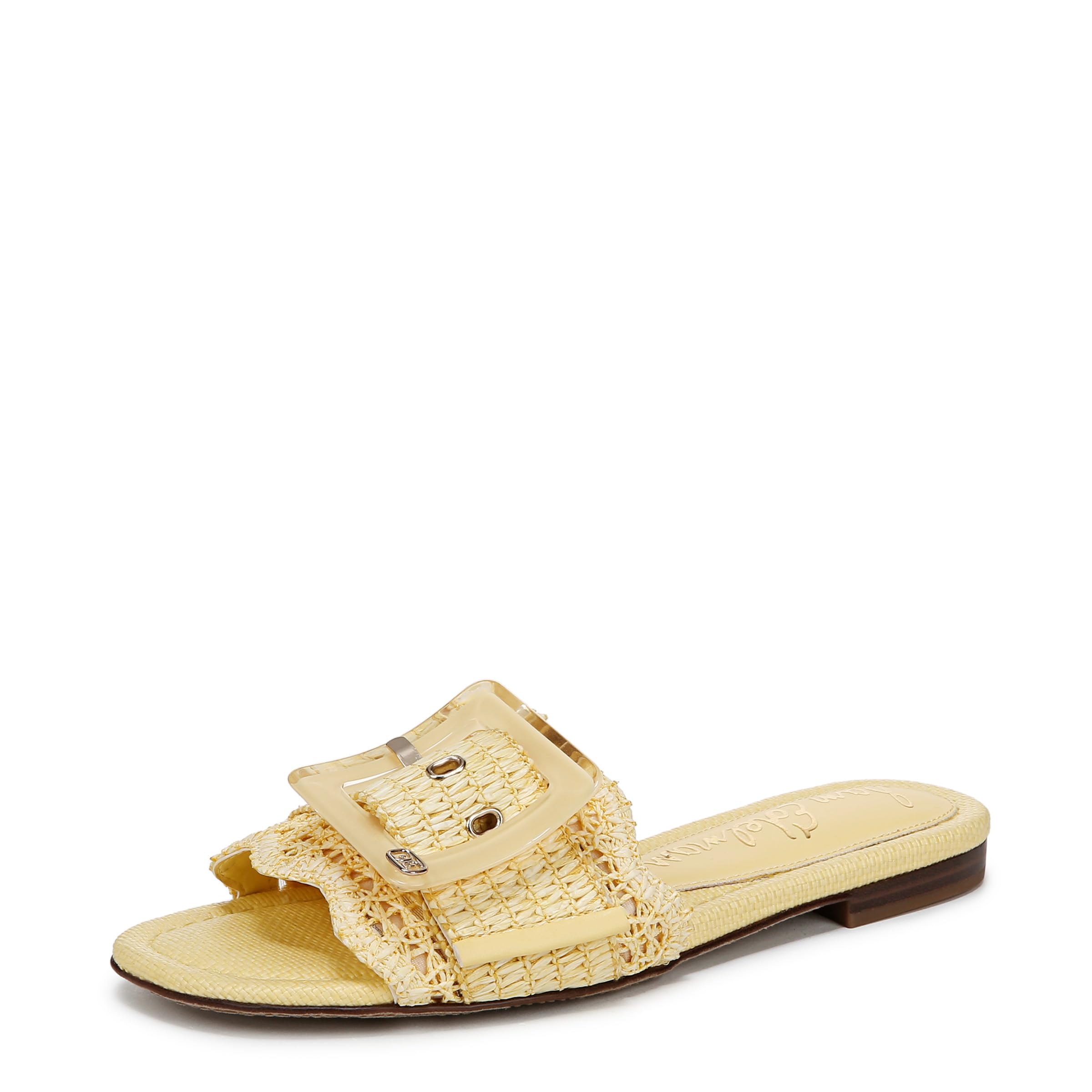 Sam Edelman Women’s Bambi Flat Sandal, Buttercup, 8.5