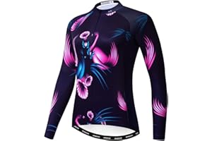 WEIMOSTAR Women's Cycling Jersey Long Sleeve Bike Jacket Biking Shirt Bicycle Clothing