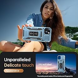 Goodon for iPhone 15 Plus Case with Sliding Camera