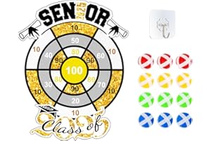 PARSUP Happy Graduation Dart Board Set with 12 Stick Balls, Hook, Class of 2025 Party Game, Gongrats Grad Party Supplies for Kids, Senior, High School Students