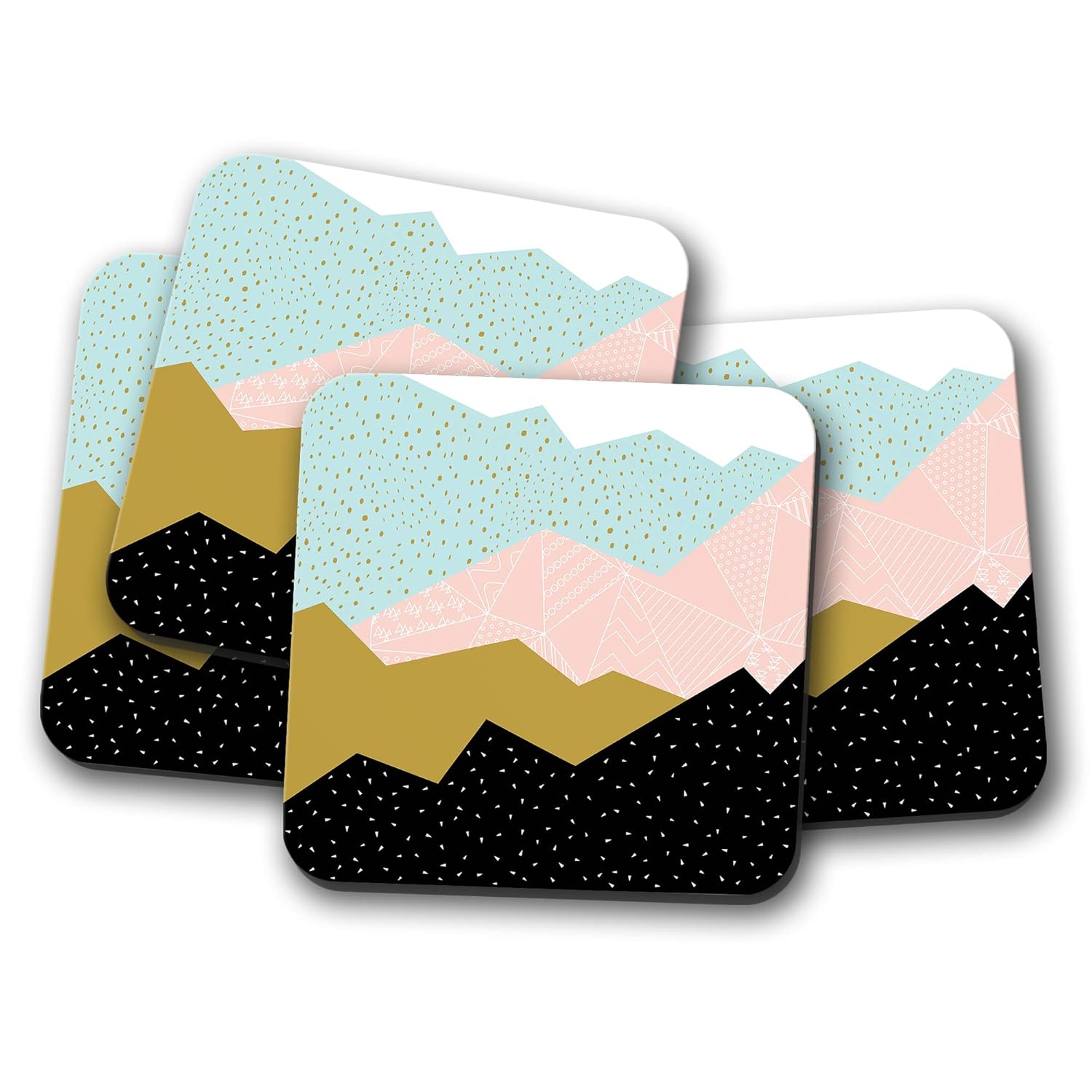 arte abstracto Posavasos con texturas de monta&ntilde;a regalo pastel fr&iacute;o #16037