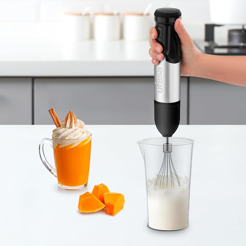 Galaxy Max Mixeur Plongeant, Puissance 1500 W, Contrôle de 24 vitesses + TURBO, 4 Lames Haute Efficacité, Design Ergonomique et Anti-éclaboussures, Accessoires Inclus, Sans BPA