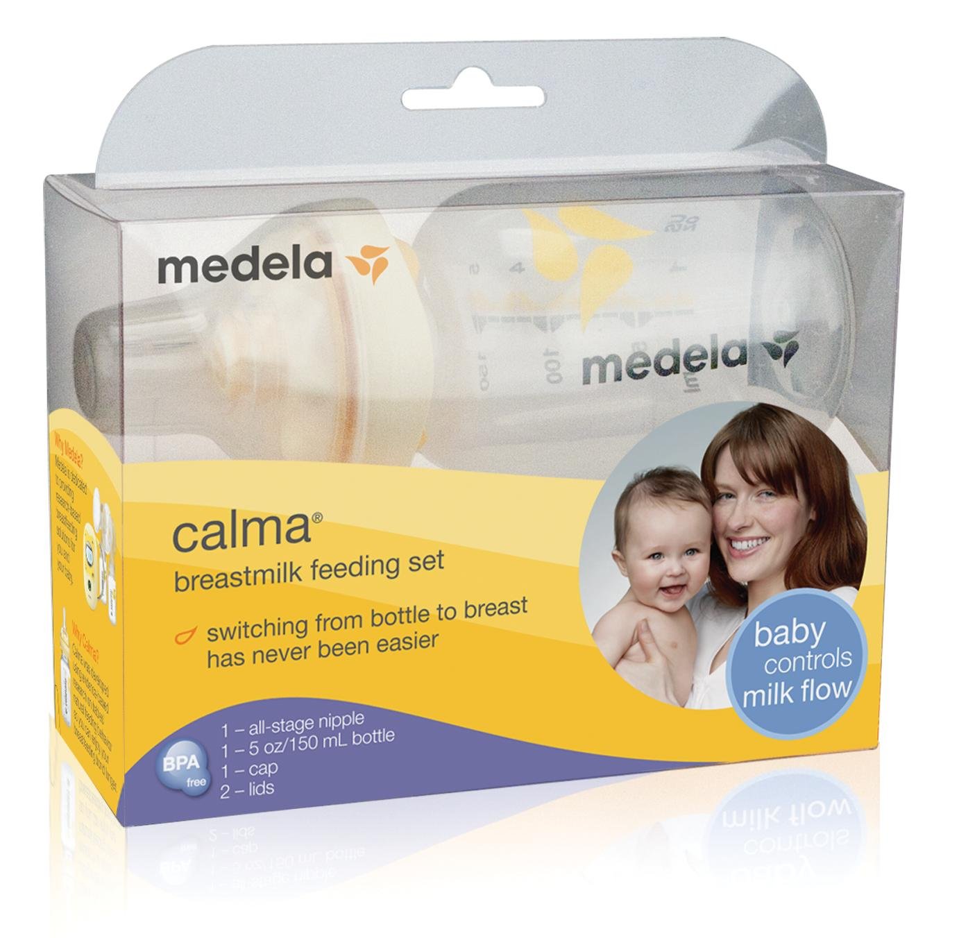 Medela Calma Breast Milk Bottle Nipple for Breastmilk Feeding, Mimics