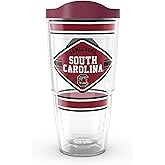 Tervis South Carolina Gamecocks - First String Made in USA Double Walled Insulated Tumbler Travel Cup Keeps Drinks Cold & Hot, 24oz, Classic