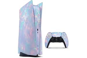 Design Skinz Blurry Opal Gemstone - Full-Body Cover Wrap Decal Skin-Kit Compatible with The Sony Playstation 5 Console (Disc Drive) + Controller