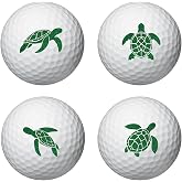 PLIGREAT 2 Sheets Sea Turtle Golf Ball Markers 32 Pcs Green Turtle Marking Stickers for Identify Golf Balls Customise Markers Golfer Gift Golfing Accessories