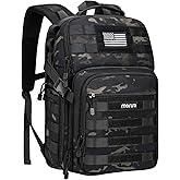 MOSISO Camera Backpack, DSLR/SLR/Mirrorless Photography Tactical Camera Bag Case with Tripod Holder & 15-16 inch Laptop Compartment & USA Flag Compatible with Canon/Nikon/Sony, Night Camouflage