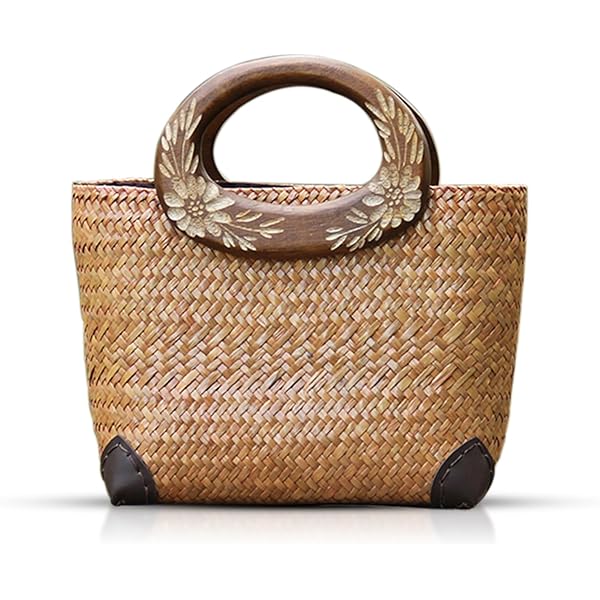 Amazon.com: QTKJ Hand-woven Womens Straw Boho Handbag Bag