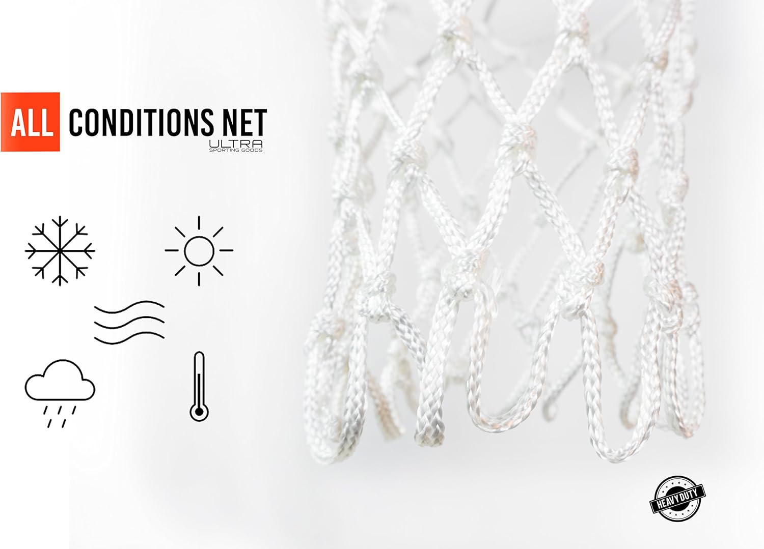 ULTRA Heavy Duty Basketball Net Replacement - All Weather Anti Whip, Fits Standard Indoor or Outdoor Rims - White, 12 Loops : Sports & Outdoors