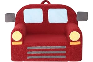 MOMCAYWEX Comfy Toddler Chair, Snuggly-Soft Kids Couch for Boys and Girls, Red