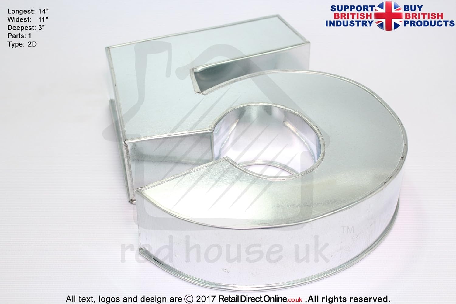 Number Cake Baking Tins and Pans Large 5 Deep 3" Free Delivery