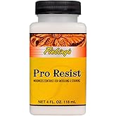 Fiebing's Pro Resist (4oz) - A resist for maximizing the Contrast when Antiquing, Staining or Dyeing Leather - Top Finish to Emphasize Designs when Dyeing & Resists Moisture Sun and Dirt