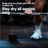 H&S Sweat Bands 6 Pack Cotton Spandex Wristbands Gym Tennis Running view 6