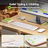 Seenda WGJP-031B Wireless Keyboard Mouse Set Rose Gold UK QWERTY view 4