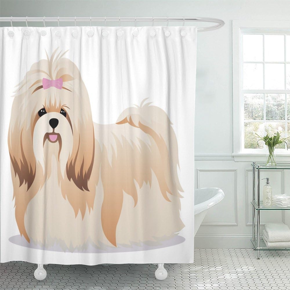 Amazon Com Emvency 72 X72 Shower Curtain Waterproof Brown Animal