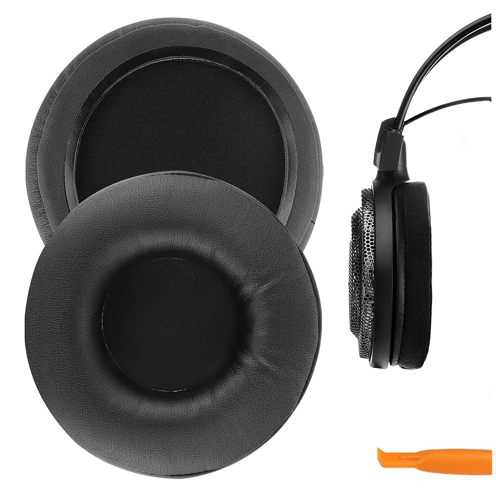 Geekria PRO Extra Thick Replacement Ear Pads Compatible with ATH-AD1000x, AD2000x, AD900x, AD700x, AD500x, A500, A500x, A700, A900x, A950lp Headphones, Ear Cushions (Black)