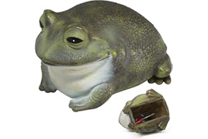 USEAMIE Spare Key Hider Frog Shape Garden Decoration Safe Holder For Outdoor Yard Large Size Design