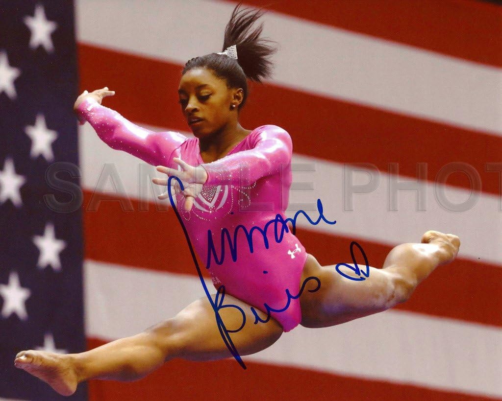 Photographs - SPORTSPHOTOSUSA Simone Biles Rio Olympic Gold Medal 8x10 Signed Photo Reprint