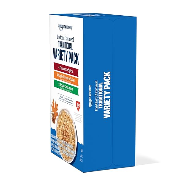 AMAZON GROCERY, TRADITIONAL VARIETY INSTANT OATMEAL, 14.6 OZ, 10 CT
