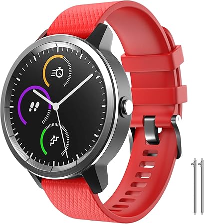 NotoCity para Garmin Vivoactive 3 Correa, Banda de Repuesto de Silicona Suave de 20 mm para Garmin Forerunner 245 / Samsung Gear Sport/Galaxy Watch 42 ...