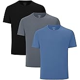netdraw Men's Ultra-Soft Viscose Bamboo Cotton T-Shirt, Crew Neck Short Sleeve Casual Lounge Dressy Undershirt Tee
