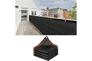 Balcony Privacy Screen Cover 3.3ft x 10ft 90% Shade Fabric Heavy Duty Outdoor Sun Shade Cloth Apartments Railing Cover UV Pro
