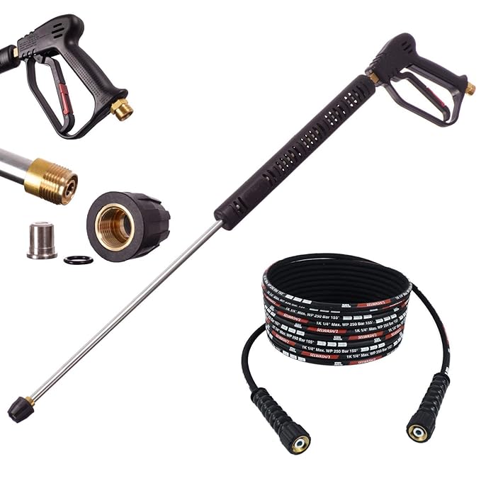 Hochdruck Pistole Lanze 10m Schlauch Düse 280bar für Hochdruckreiniger Kärcher Kranzle