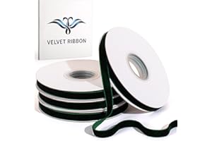 STYPOP 40 Yd Green Velvet Ribbon for Gift Wrapping 3/8" Velvet Ribbon for Christmas Tree and Wreath Decoration, Elegant Gift Wrapping, Bow Making, Valentine's & Wedding Crafts（4 Rolls）