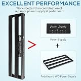 Aklot Pedal Board with Built-In Power Supply 19x5 Aluminum APB-03 Black view 3