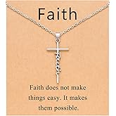 UPROMI Cross Necklace for Women Christian Gifts for Mom/Daughter/Nana/Strength