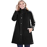plus size wool swing coat