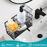 Sinnsally Sink Caddy Organiser 2-Tier Sponge Holder BrushUp Tray view 7