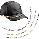 3 Pcs Trucker Hat Chains 3pcs Detachable Diy Metal Chains Women Man Bill Decoration For Hat Bill Decoration, Gold & Silver Hat Chains For Women Trucker Hat Cap Accessories 11"