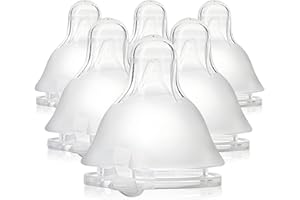 EVENFLO FEEDING Evenflo Balance Plus Standard Neck Nipples for use with Evenflo Balance Plus Standard Neck Bottles, Medium Flow for 3 Months and up, 6-Pack