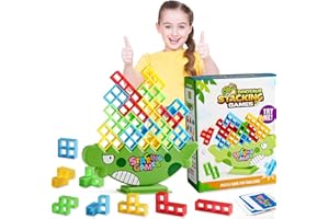 Lktvys Tetra Tower Game, 64 PCS Board Games Kids and Stacking Blocks - Perfect Family Games for Kids and Adults, Ideal for Team Games, Building Games - Engaging and Exciting