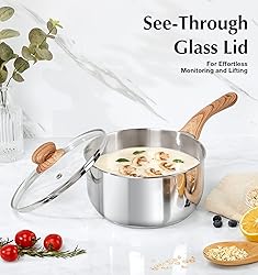 KOCH SYSTEME CS Stainless Steel Saucepan, 3 Quart