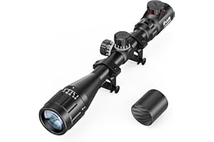 UUQ 4-16X44 AO Rifle Scope for Hunting with Locking Turret Sunshade,SFP,Red and Green Illumination,Mil-dot Reticle,Front Para