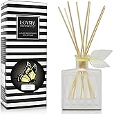 LOVSPA Reed Diffuser Set, Meyer Lemon Scented Oil Diffuser with Sticks, Home Fragrance Accessories for Bathroom Shelf Decor, Aroma Diffusers for Home or Office Desk, USA Made