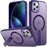 EMMPITU for iPhone 12 Pro Max Case with Kickstand, Compatible with MagSafe, [Invisible Stand] Anti-Slip Shockproof Military-Grade Protection, Magnetic Phone Case for iPhone 12Pro Max (Purple)