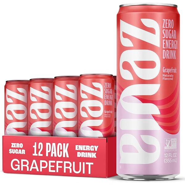 ZEVIA ZERO SUGAR ENERGY DRINK, GRAPEFRUIT, 12 OZ...