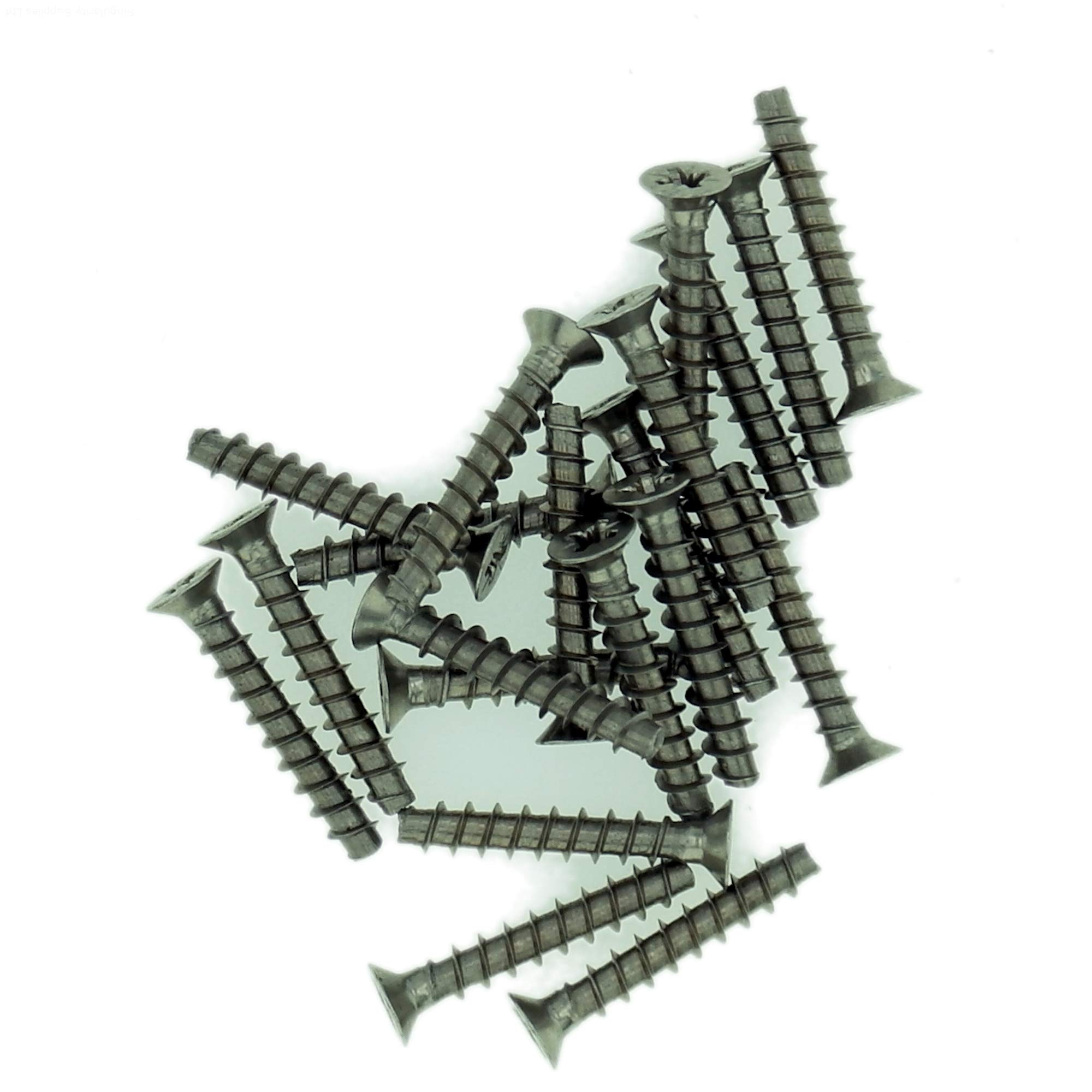 D4 (4mm x 8mm) Pozi Countersunk Screws for Plastic (Trilobular) - Stainless Steel (A2) (Pack of 20)