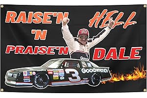BYADKOA Dale Earnhardt Racing Flag Aesthetic Decorative Durable Man Cave Wall tapestry with 4 Brass Grommets 3x5 Feet Flag Suitable For Indoor And Outdoor Decorate for College Dorm Room ,Parties, travel,