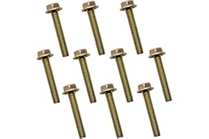 Metalsuberg 5/16" x 1-3/4" Flanged Hex Toothed Bolt by Color Zinc Plated, Alloy Steel,Grade 5.(10pcs Pack)