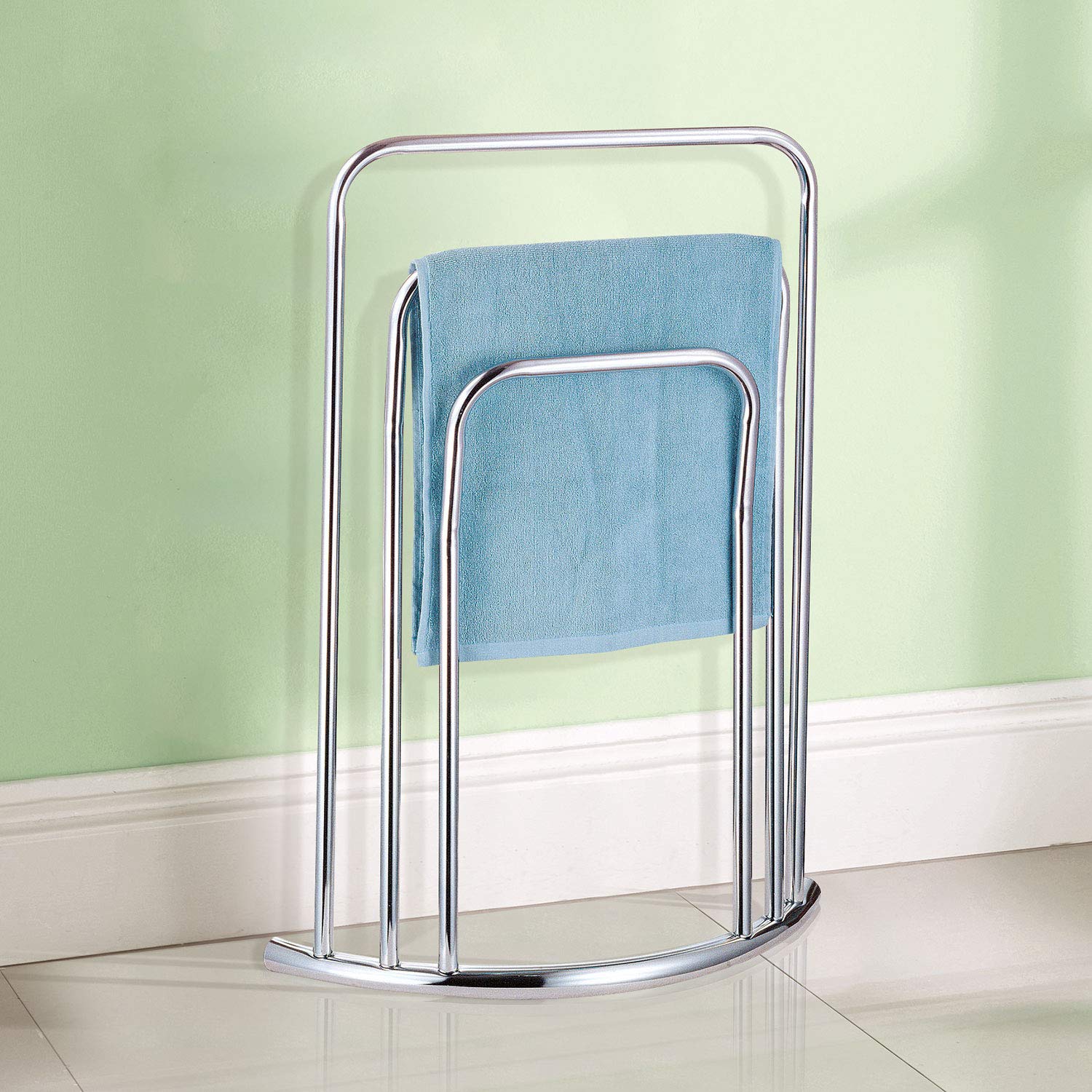 Taylor & Brown® Free Standing Chrome 3 Bar Towel Rail Rack Holder