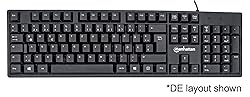 Manhattan Wired Computer Keyboard – Basic Black