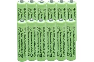QBLPOWER Solar Light Batteries AAA Triple A NIMH 600mAh 1.2V Rechargeable for Garden Lights Remotes Mice(12Pcs)
